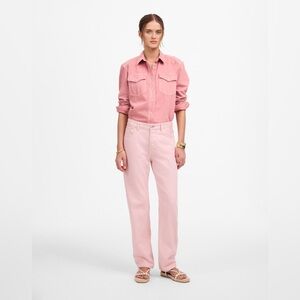 NWT Madewell The Darted Barrel-Leg Jean in Pink Size 32